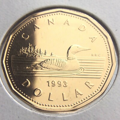 1993 Canada One 1 Dollar Loonie Brilliant Uncirculated Canadian