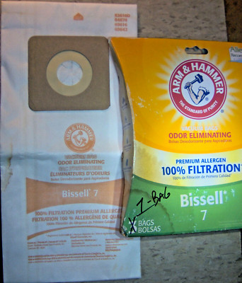 1 BAG Arm & Hammer 62616F Odor Eliminating vacuum cleaner bag BISSELL 7