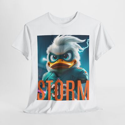 Miami Dolphins Storm Duck Sports Team Fan Unisex Heavy Cotton T-Shirt