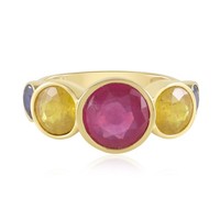 Cavill Ring Madagaskar Saphir 4,86Ct Echtschmuck Sterling Silber- Echtschmuck