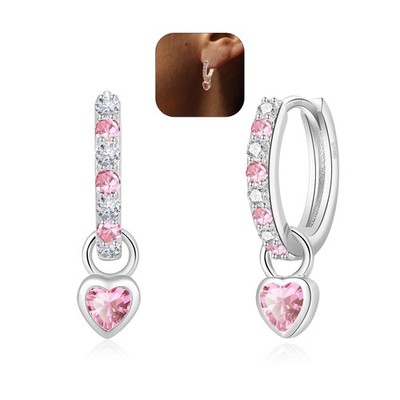 Ohrringe Silber 925 für Damen Creolen Silber 925 Klein mit Zirkonia Ohrringe