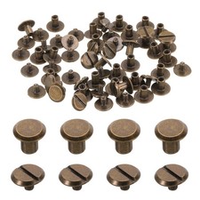 30 Set M4 x 6mm Chicago Screw Metal Stud Screw Rivets Bronze