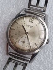 Lanco 233 Anni 50/60 Cal 1305 Acciaio Vintage Watch Swiss Da Revisionare