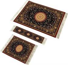 Oriental Rug Style Mouse Pad, W/ Free Matching Mini Carpet Coaster And Bookmark