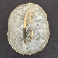 Anthropologie Monogram Agate Coaster Natural ...