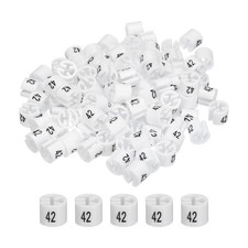 100 x Clothes Hanger Marker Colored Hanger Sizer Number 42 White