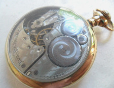 Salesman Case Antique Elgin 16 Size Grade 291 Open Face 7 Jewel Pocket Watch