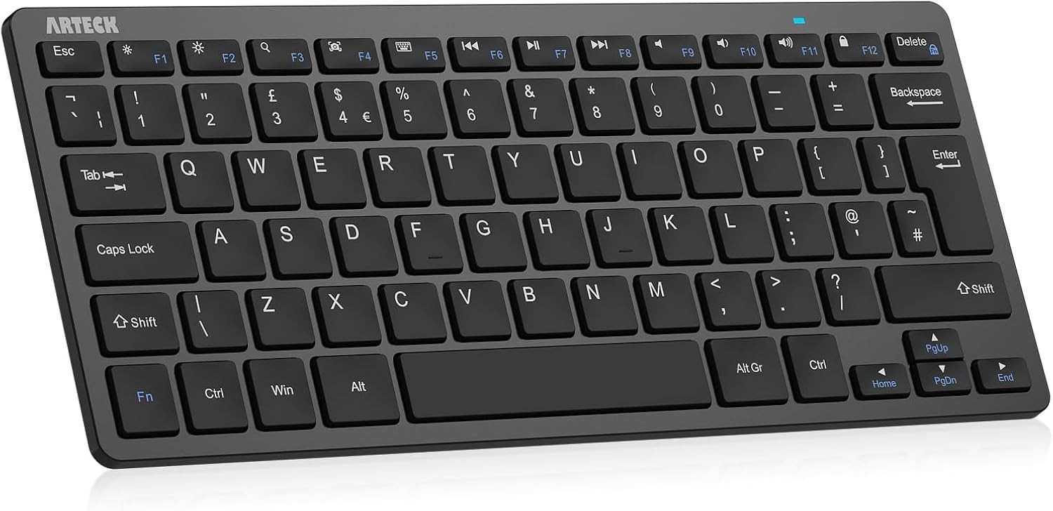 Ultra-Slim Bluetooth Keyboard for iPad iPhone Tablet Smartphone Wireless
