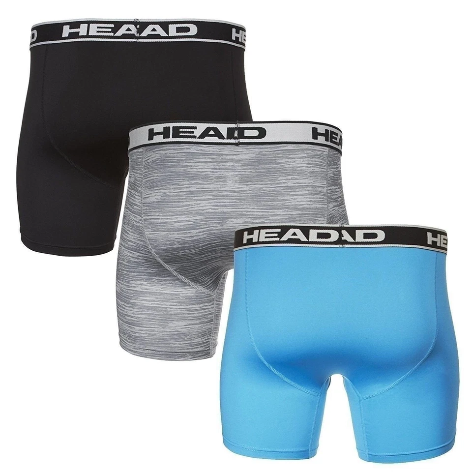 PACK DE 3 calzoncillos boxer HEAD de rendimiento para hombre S-5XL poliéster/spandex Foto 2 de 4