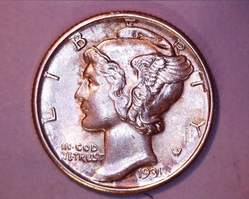 1931 Mercury Head Silver Dime AU Cond.  *** 217-6AA