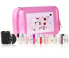 Limited Macys 26-Pc. Favorite Fragrance Sampler Gift Set For Her & Pink Pouch