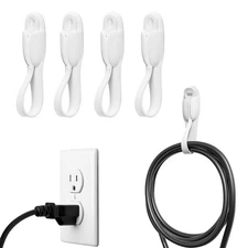 Self Adhesive Silicone Extension Cord Holders, Cord Organizer Charger Cable M...