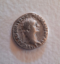 Domitian Denarius, Minerva God of War, AD 81 - 96 Ancient Roman Imperial Coin