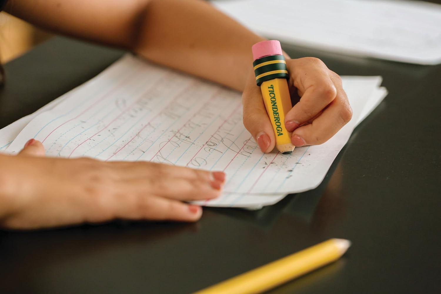 Erasers, Pencil Shaped, Latex-Free, Yellow, 3-Pack (38953)