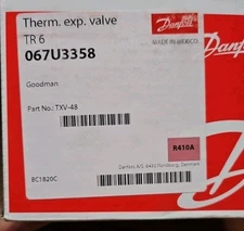 New Danfoss 067U3358 Thermostatic Expansion Valve, Goodman TR 6 Part # TXV-48