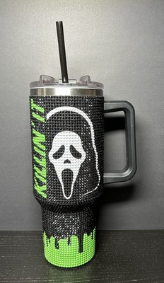 NEW 2025 GHOSTFACE BEDAZZLED KILLIN' IT GREEN LIMITED TUMBLER MUG