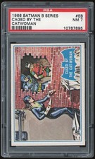 1966 Topps Blue Batman Puzzle Back #5B Caged by the Catwoman PSA 7 *7895