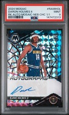 2024 Panini Mosaic Choice DaRon Holmes II Rookie Nebula Prizm Auto 1/1 PSA 9