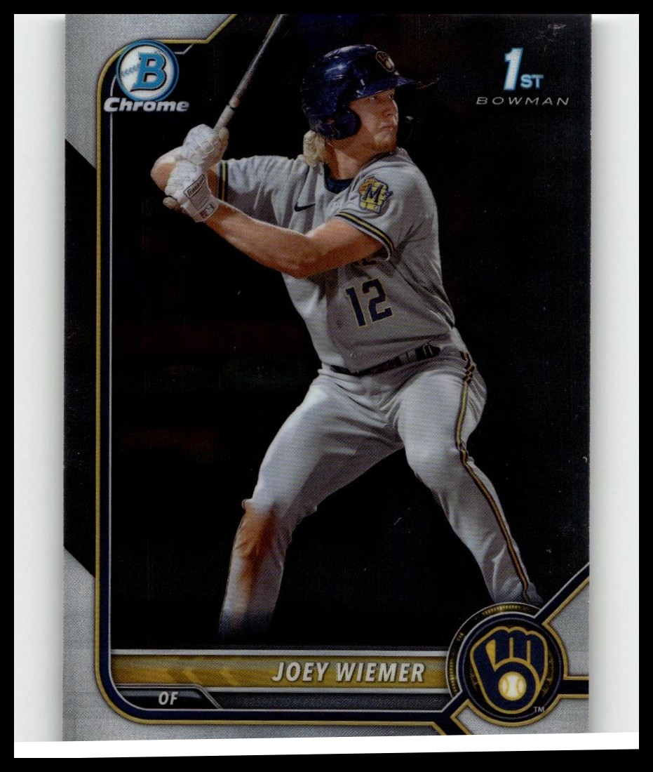 2022 1st Bowman Chrome Joey Wiemer #BCP-207 Brewers RC
