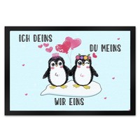 Pinguin PäRchen FußMatte XL In 40X60 Cm Mit Spruch