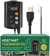 Digital Heat Mat Thermostat Temperature Controller (Heat Mat Not Included) for S
