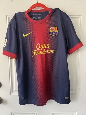 Nike FC Barcelona Dri-FIT 12/13ユニフォーム Nike FC Barcelona Qatar dri fit home jersey 2012-2013 | eBay