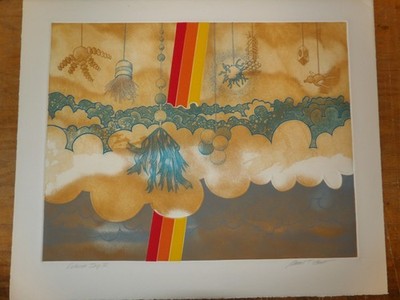 Russell T. Gordon ''Skyscape'' INTAGLIO ETCHING LAKESIDE STUDIO 1974