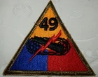 WW2 ERA 49th ARMORED DIVISION PATCH US MILITARY BADGE UNITED STATES WORLD WAR II