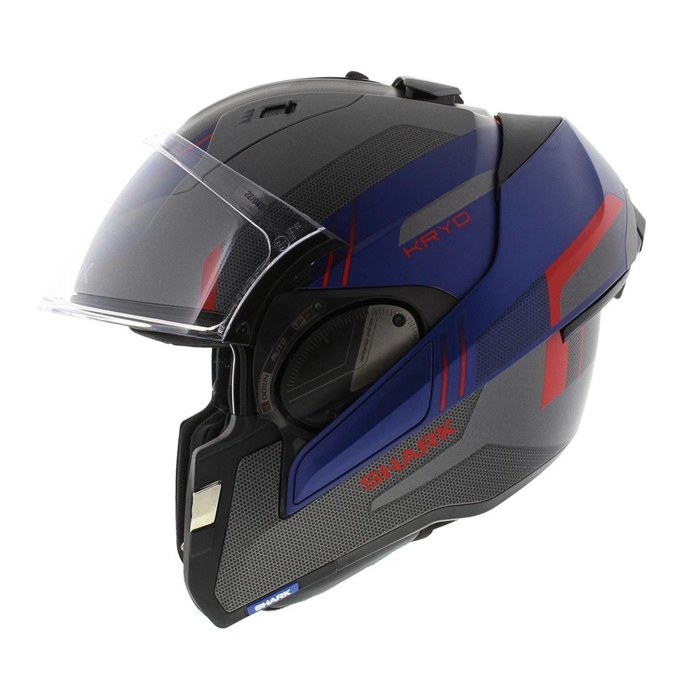 Shark EVO ES Kryd Matt Plata Azul Rojo - Imagen 3 de 4