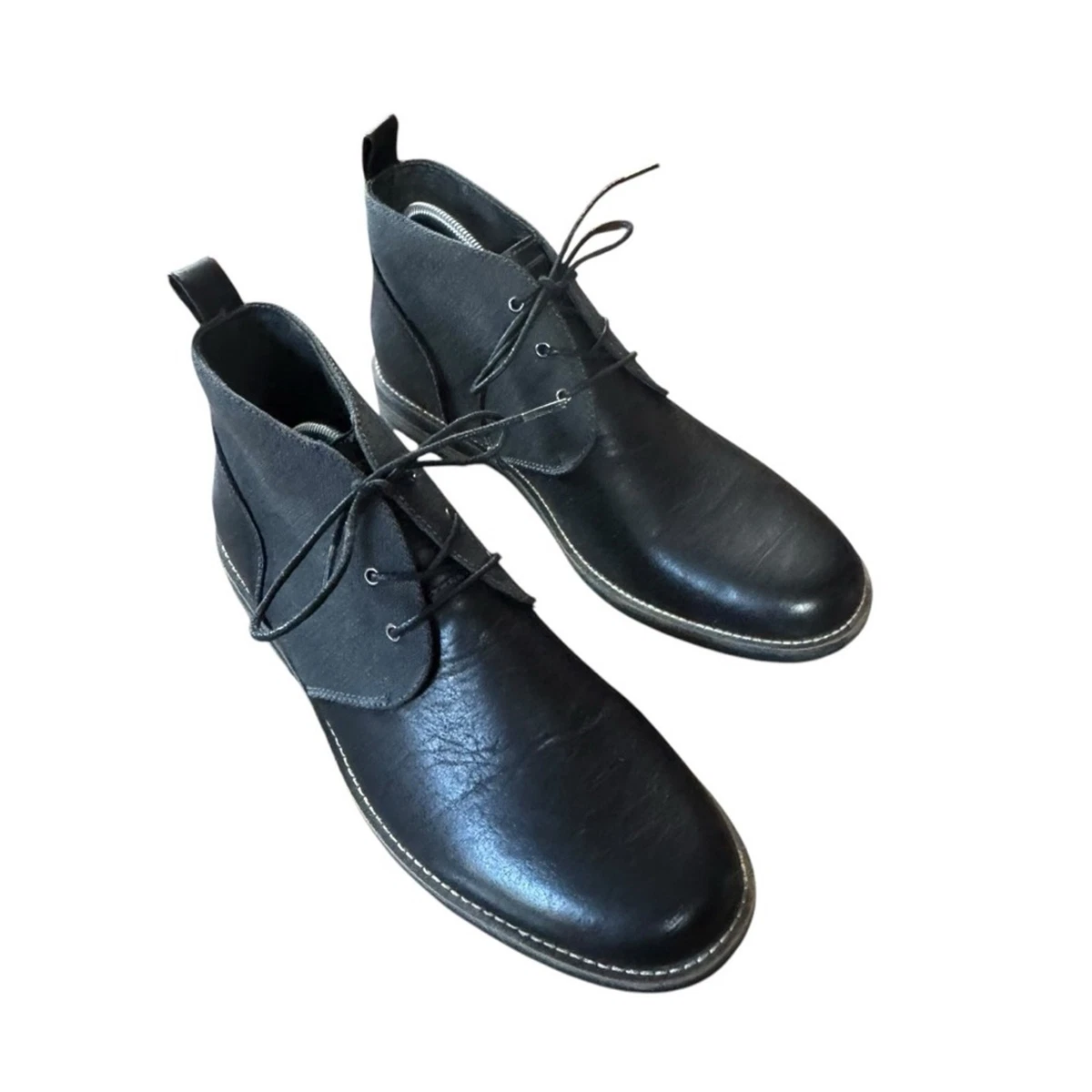 Robert Wayne Footwear Lace Up Black Boots for Men for Sale  display picture 3