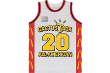 Maglia Cactus Jack McDonald's All American taglia media bianca Travis Scott nuova 