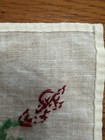 Hand Embroidered Vintage Floral Fabric Dresser Doilies, 2 pc cotton set — photo 5