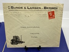 1935 Norway Bergen, Sunde/Larsen Small Marine Engine advertising to Sweden Rare!