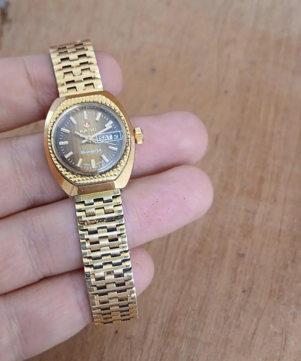 Rado Shangri-La Automatic Rare Cat Eye Stripped Dial Ladies Watch