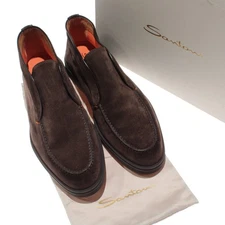 Santoni NWB Dragon Chukka Half Boots Size 10.5 US in Brown Suede