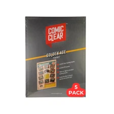 5 Clear Comic Book Backing Boards (Golden) Archival Plastic Clear Comic Boards