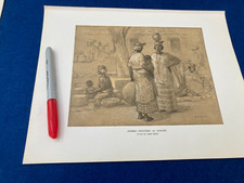 Henri Alexandre Sollier � Sc�ne de march�  AFRICA ART DECO BOOKPLATE  VGC