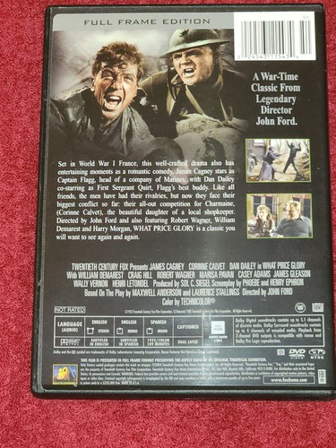 What Price Glory (DVD, 2004) James Cagney, Corinne Calvet FS USED - Picture 2 of 2