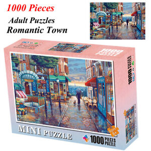 1000 Pieces Romantic Town Growups Puzzle Game Adult Growups Puzzle Noctilucent