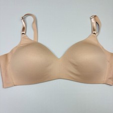 Warners No Side Effects Bra 38C Wireless Padded Cups Back Smoothing 01056