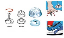 BOTTONE PERFIX IN COMPOSITO PLASTICO BIANCO - NAUTICA BARCA GOMMONE VELA