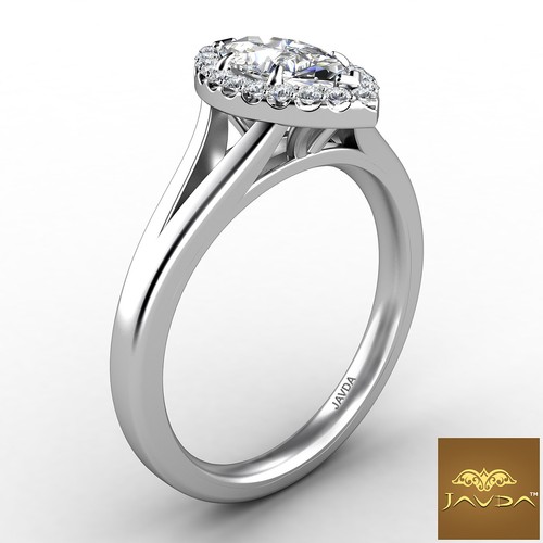 Halo Split Shank U Pave Marquise Diamond Engagement Gold Ring GIA G VS2 0.70 Ct - Picture 7 of 12
