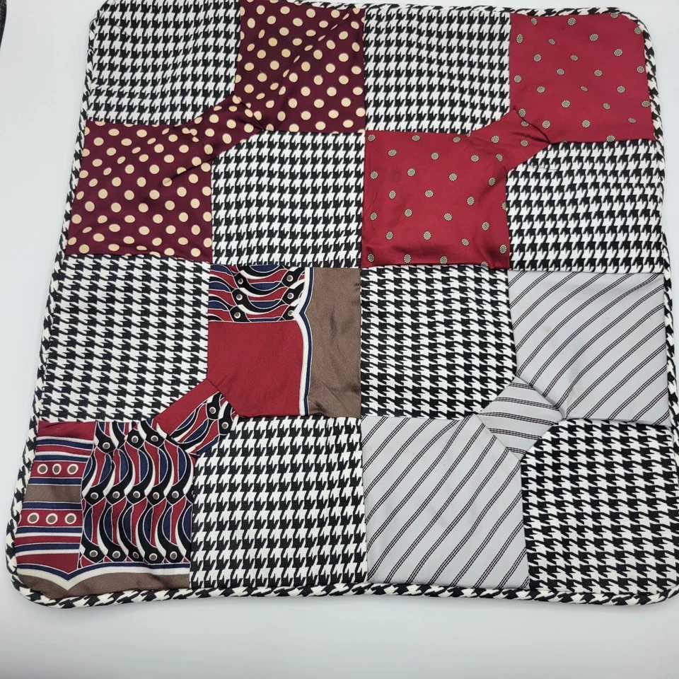 Funda de almohada vintage hecha a mano de 16" cuadrada recuperada para hombre Foto 2 de 4