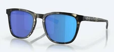 Costa Del Mar Sullivan Shiny Black Kelp / Blue Mirror Polarized Glass 580G - NEW