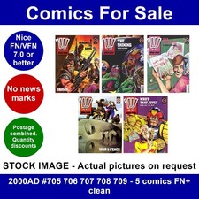2000AD #705 706 707 708 709 - 5 comics FN+ clean