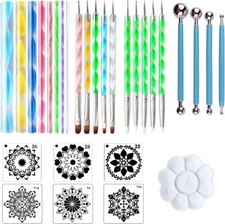 30 PCS Mandala Painting Tools Mandala Dotting Tools for Painting Mandala Rock...