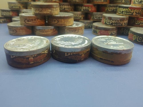 HUGE Lot of 114 Vintage Cardboard Copenhagen Snuff Tins - w/ Right Cut, Viking - Picture 3 of 9