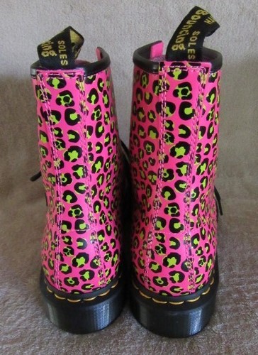 DR MARTENS 1460 Clash Loud Leopardo Botas de Cuero Suave Zapatos EE. UU. 9 EUR 41 Nuevo con Caja - Imagen 5 de 11