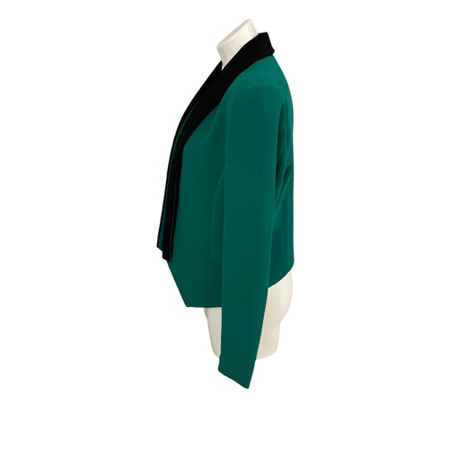 INC Blazer Womens Large Green Jacket Work Capsule Office Minimalist Corpcore - Picture 16 of 17