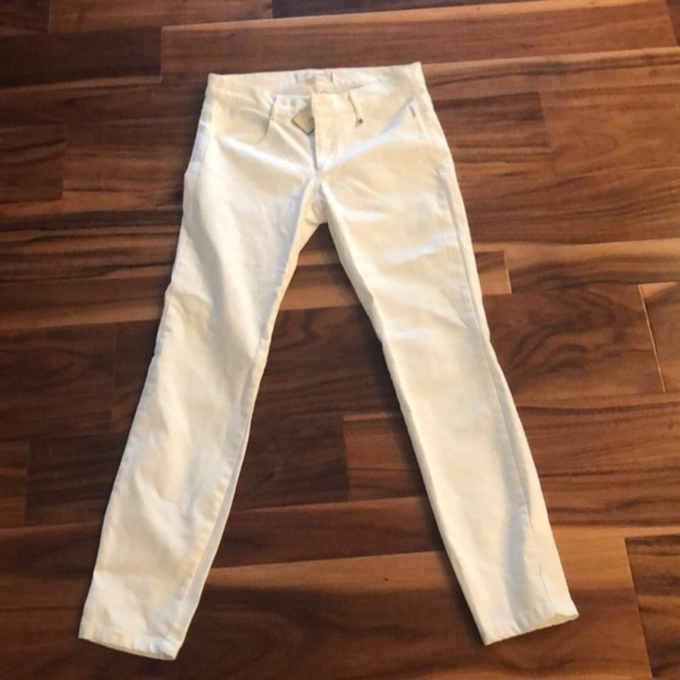 Max Studio London White Seamed Skinny Jeans Size 26 eBay